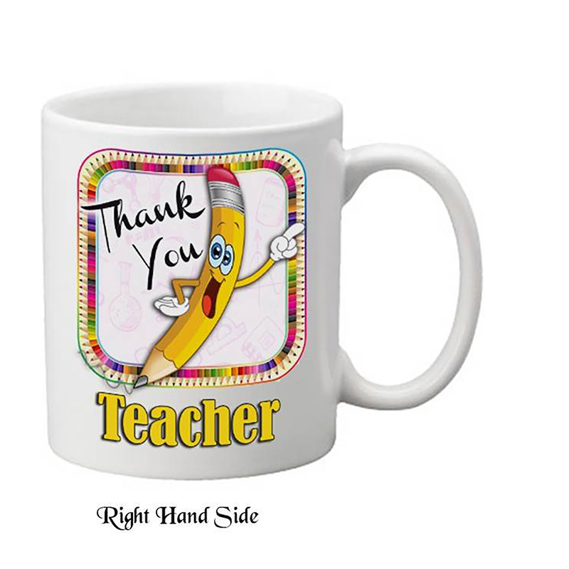 Customised Thank You Teacher Mug Gift - Pencil
