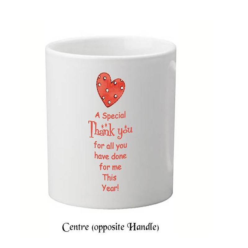 Customised Thank You Teacher Mug Gift - Sunflower & Heart