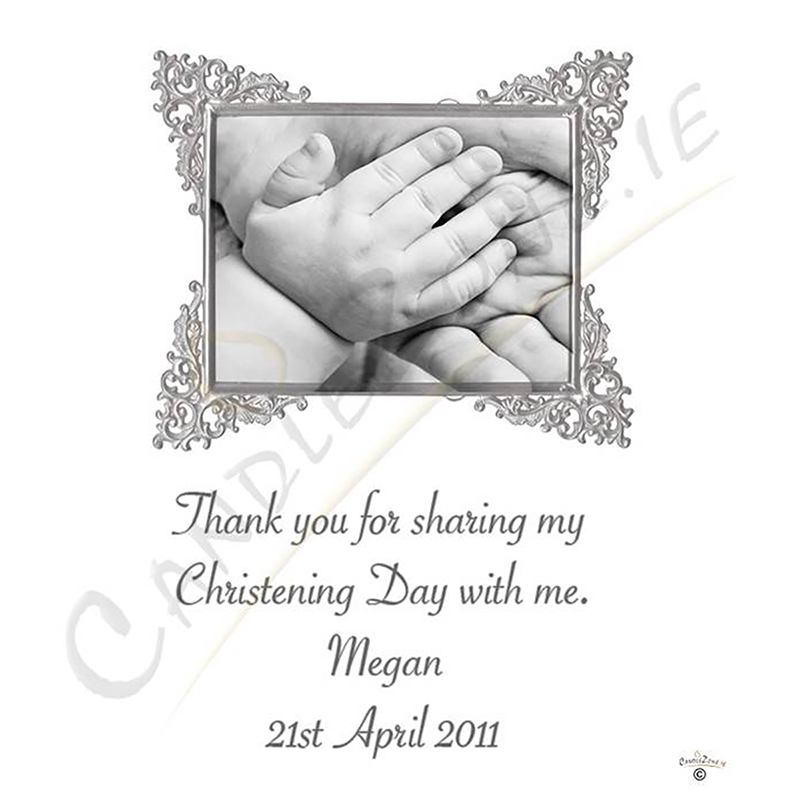 Thank you Christening Favour - Baby Hands