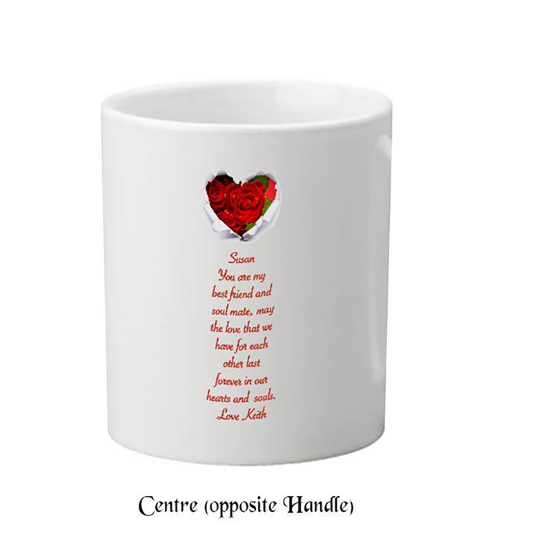 Customised Valentines Mug Gift - Rose with Photo