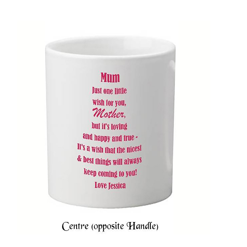 Customised Mothers Day Mug Gift - Pink Roses with Photo