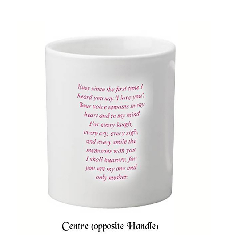 Customised Mothers Day Mug Gift - Wine & Pink Roses