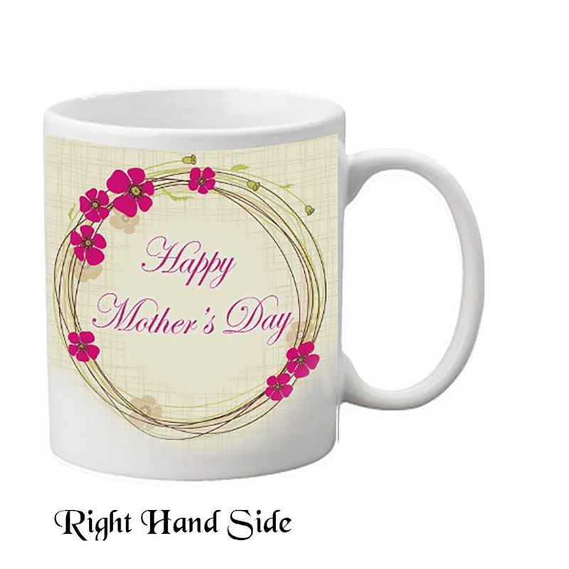 Customised Mothers Day Mug Gift - Wine & Pink Roses