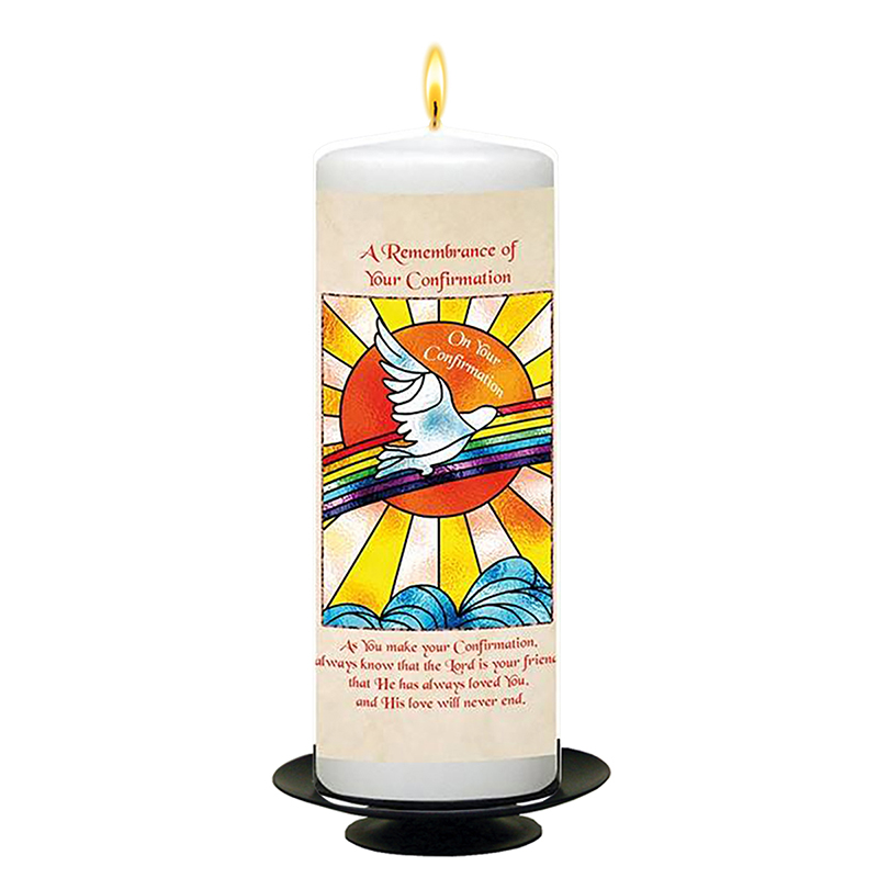 Customised Confirmation Candle - Dove & Sun