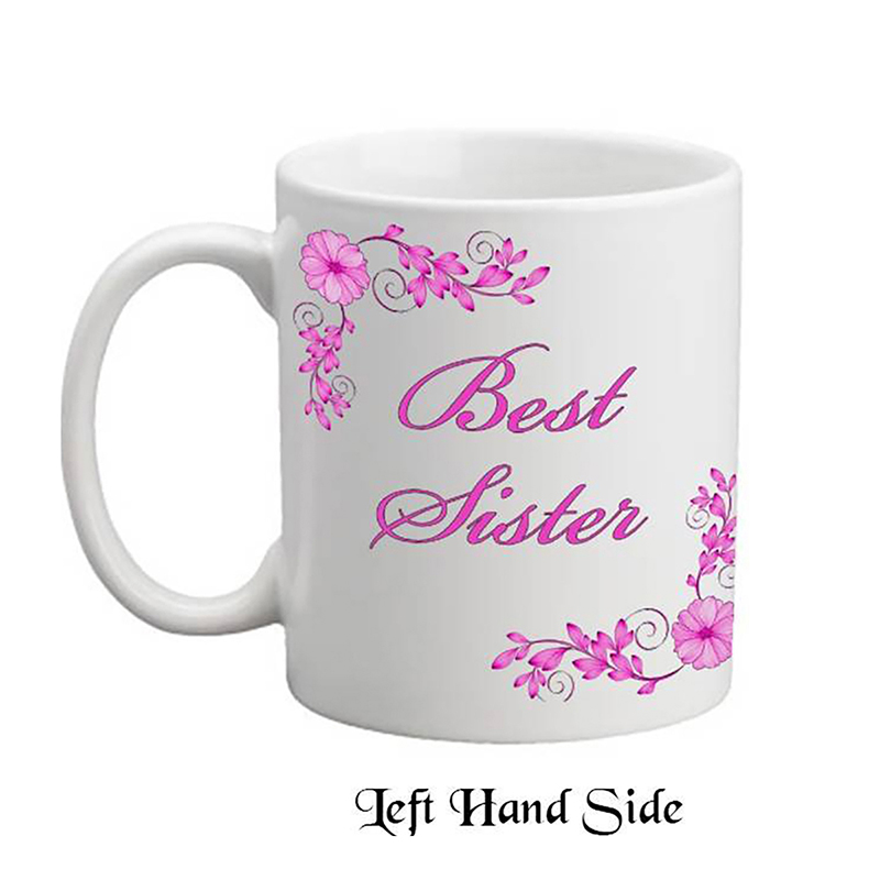 Customised Mug Gift - The Best Sister Floral