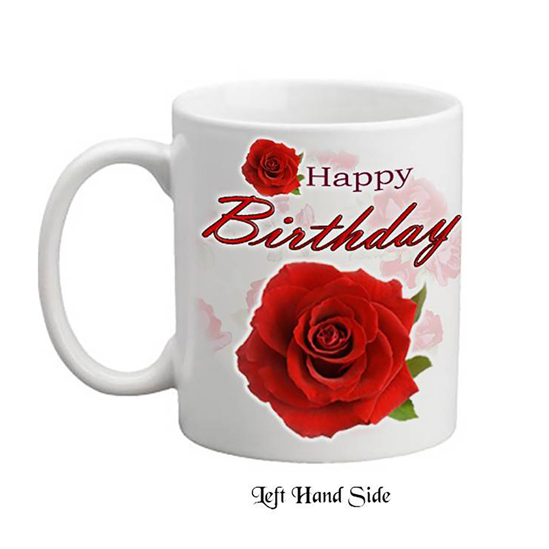 Customised Birthday Mug Gift - Red Rose