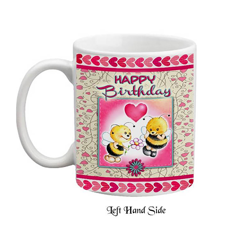 Customised Birthday Mug Gift - Happy Birthday Bumble Bees