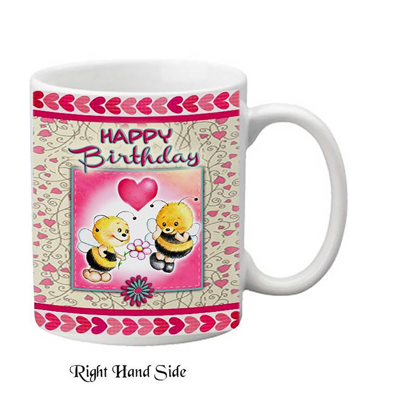 Customised Birthday Mug Gift - Happy Birthday Bumble Bees