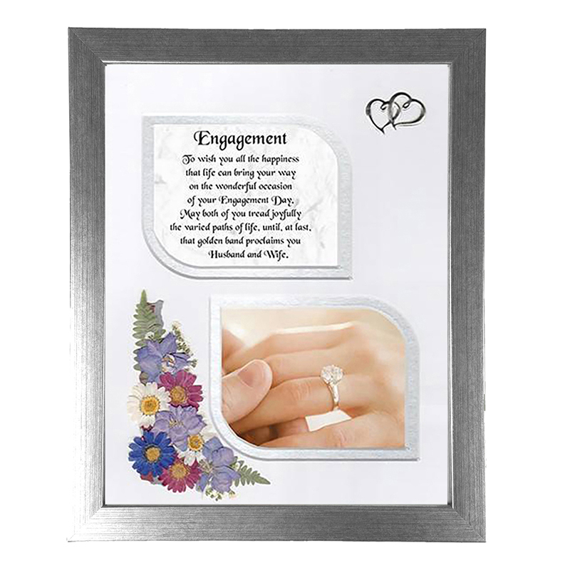 Engagement Frame - Flowers & Verse & Photo