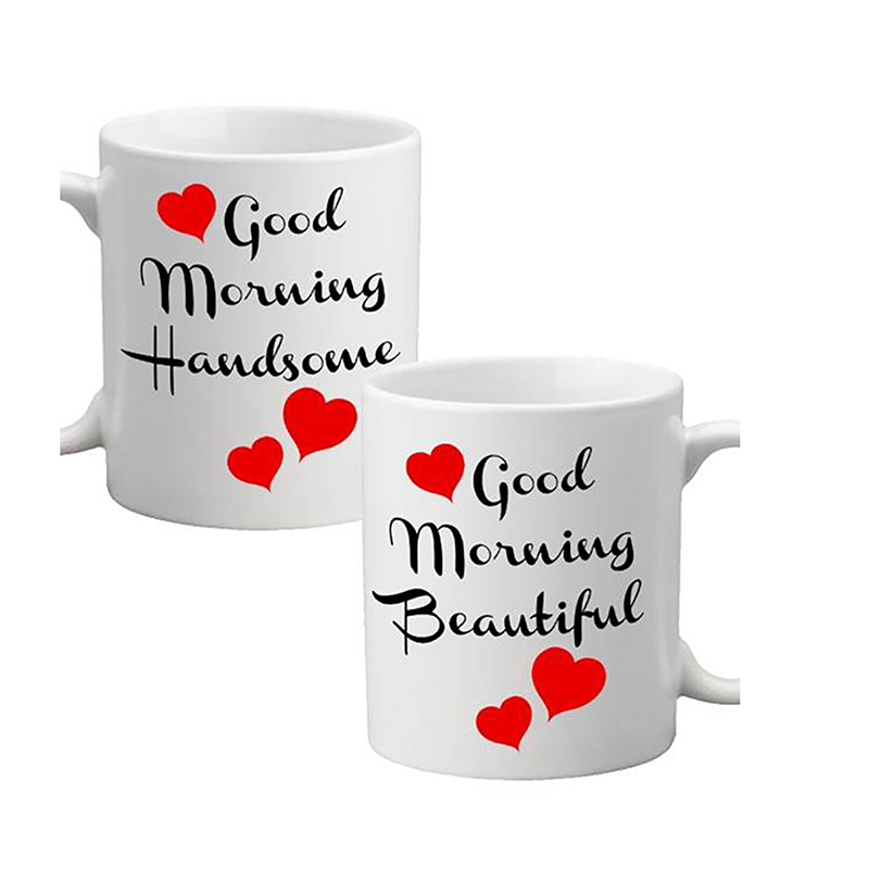 Customised Mug Gift - Good Morning Handsome & Good Morning Beautiful (set of two)