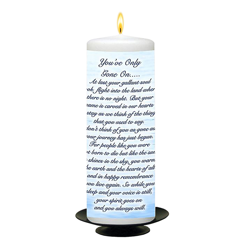 Customised Remembrance Candle - Boat On Water