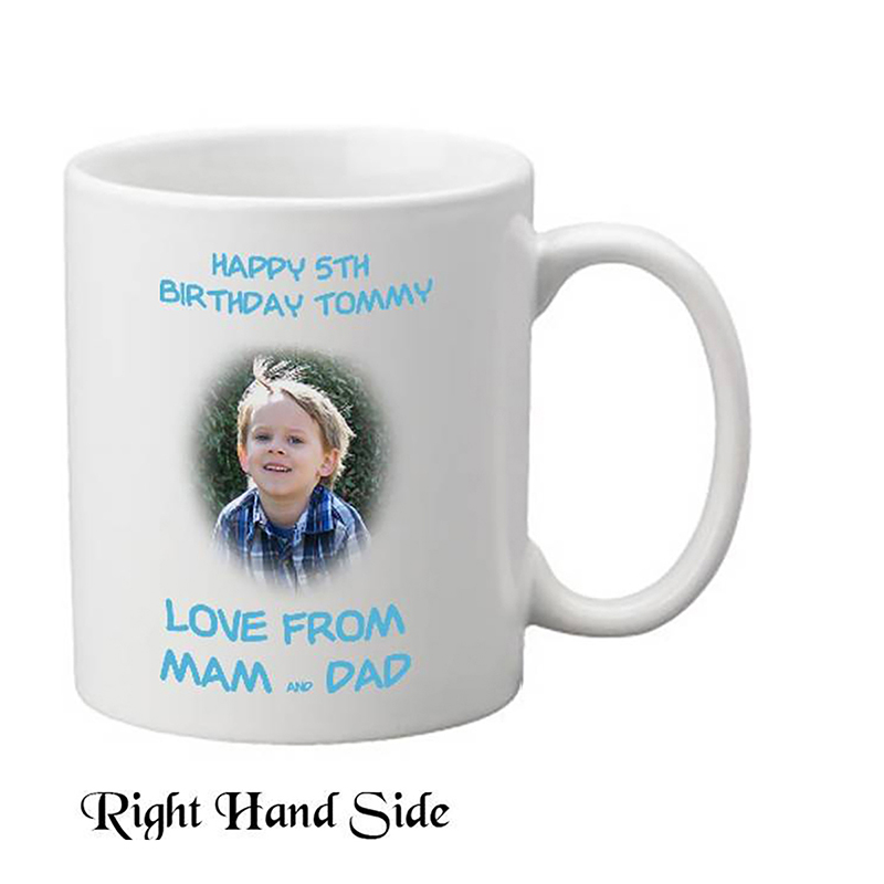Customised Birthday Mug Gift - Age 4 - Birthday Party with Photo