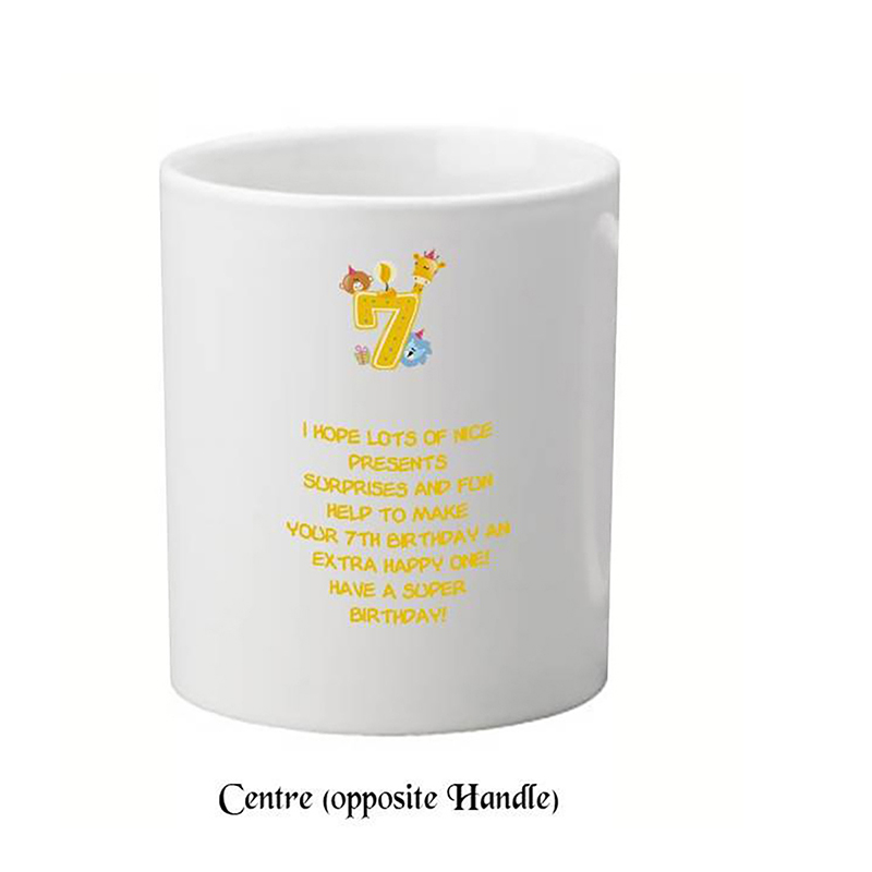 Customised Birthday Mug Gift - Age 7 - Birthday Party with Photo