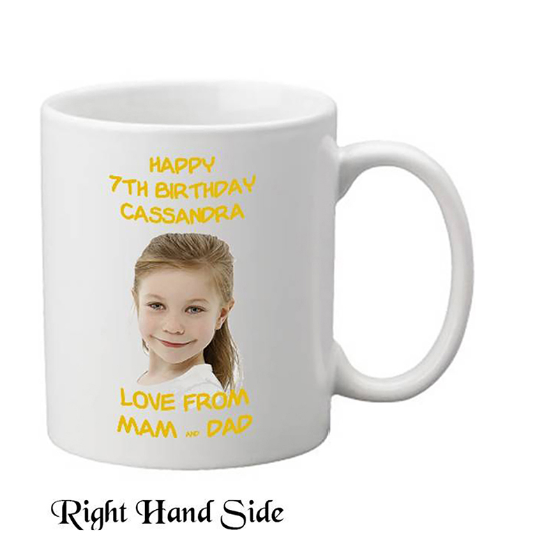 Customised Birthday Mug Gift - Age 7 - Birthday Party with Photo