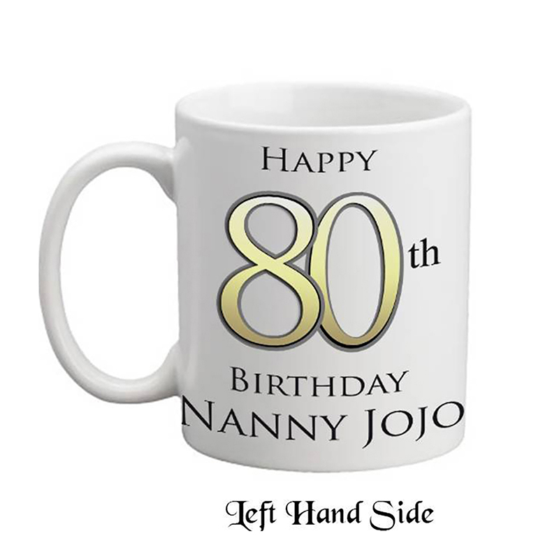 Customised Birthday Mug Gift - Happy 80th Birthday