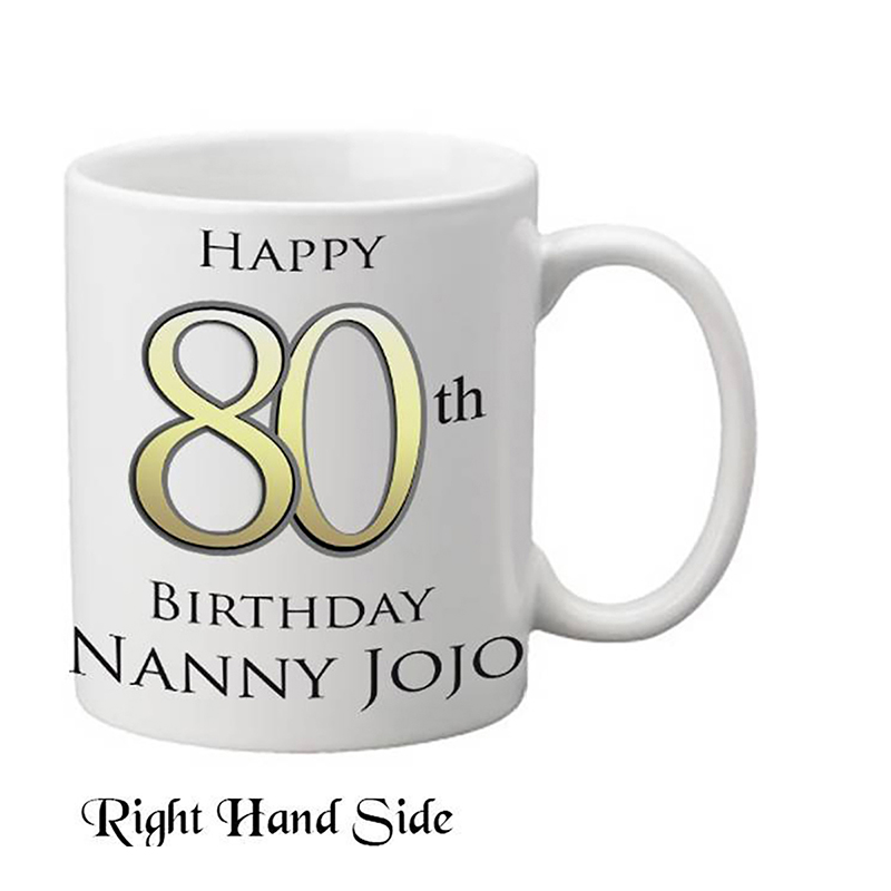 Customised Birthday Mug Gift - Happy 80th Birthday
