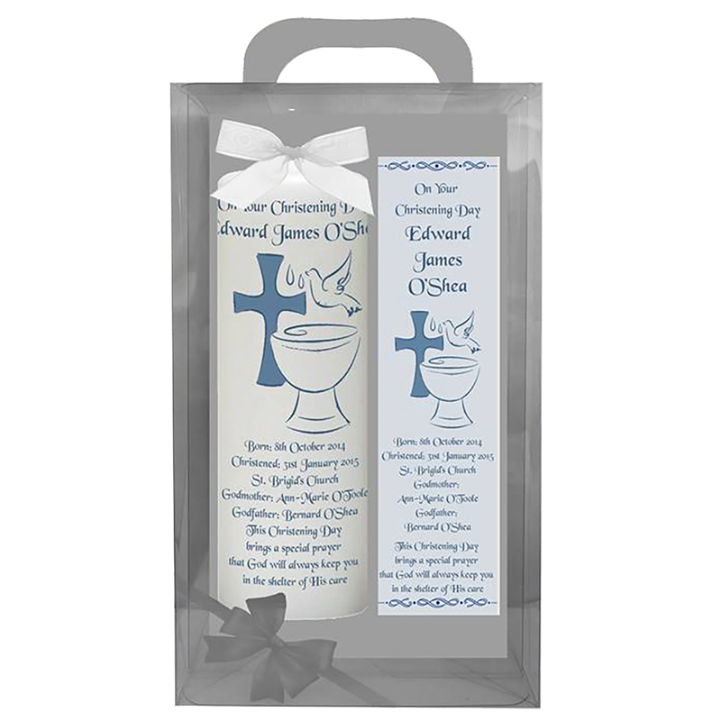 Customised Boys Christening Candle - Font