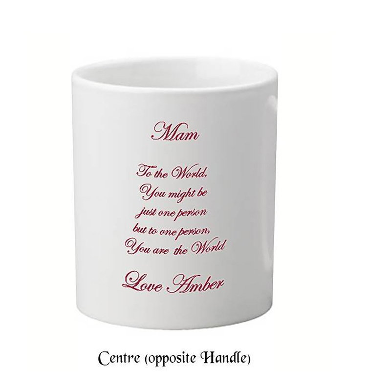 Customised Mothers Day Mug Gift - Two Roses & Bow