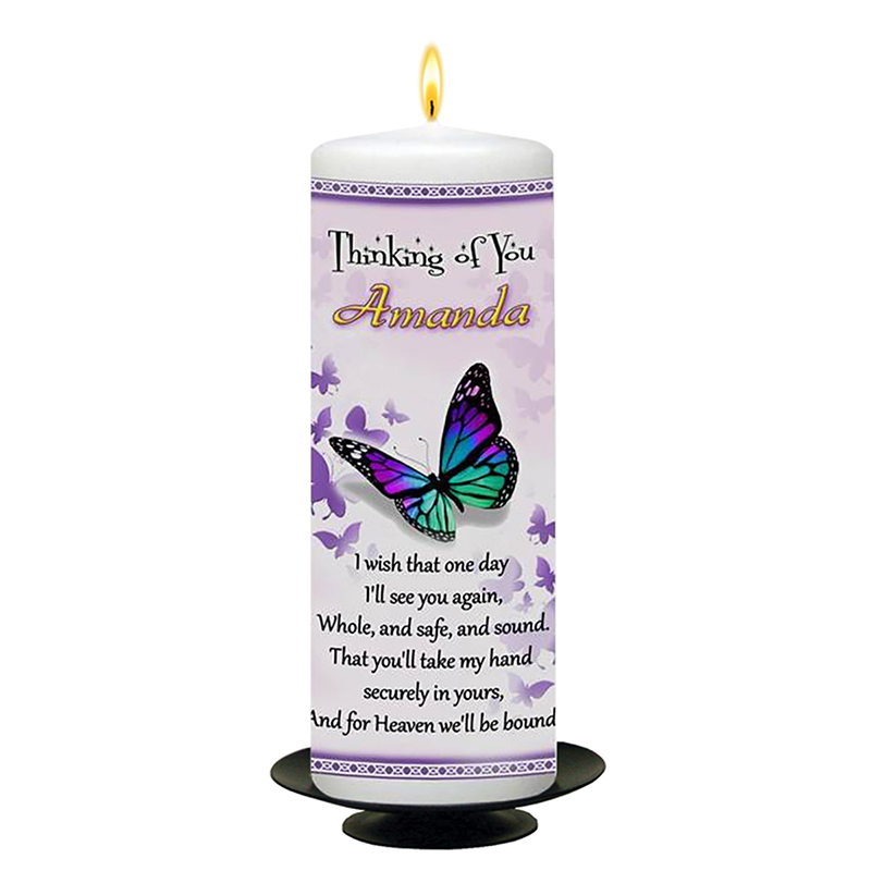 Customised Remembrance Candle - Butterfly Heaven