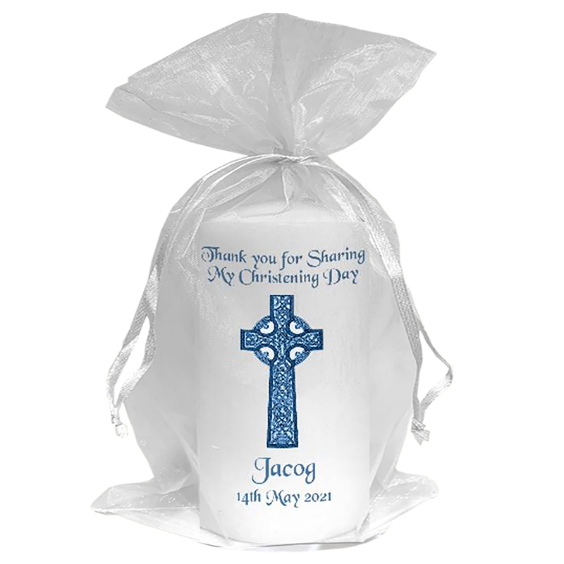 Thank you Christening Favour - Holy Cross Blue