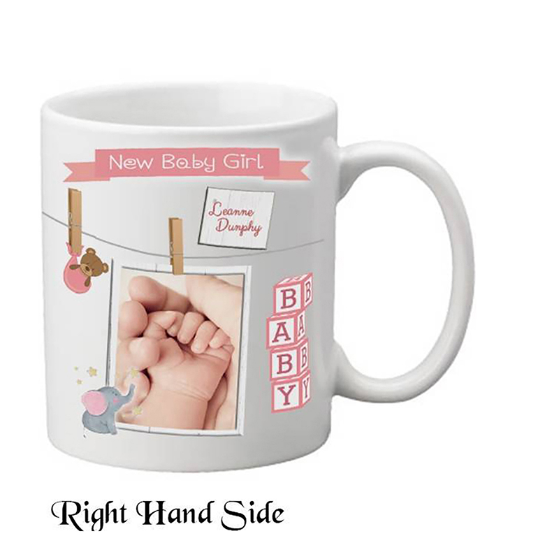 Customised New Baby Money Box Gift - Girl & Hands Toys & Pegs