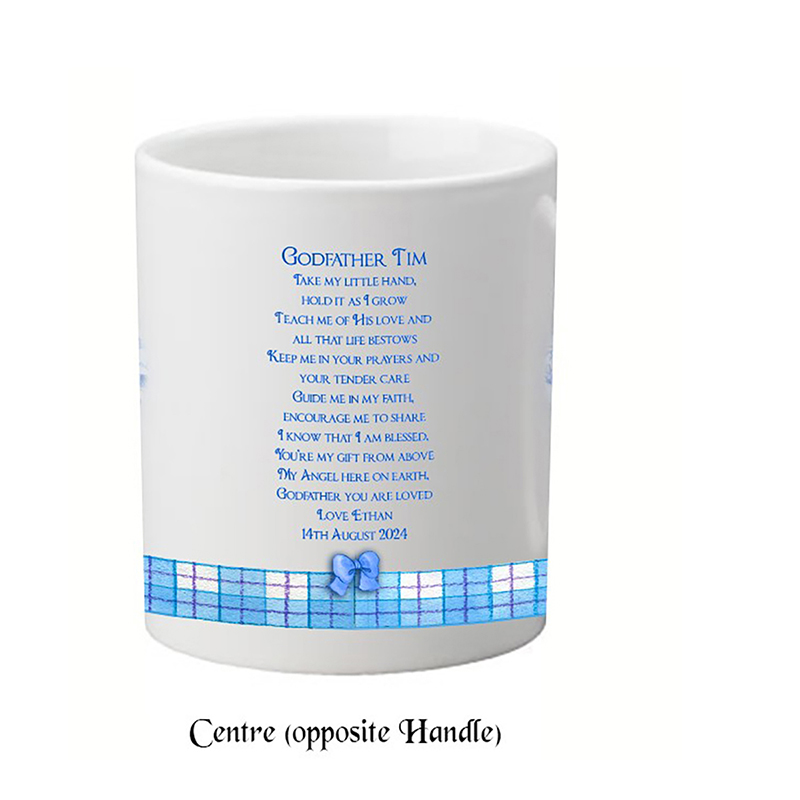 Customised Godfather Mug Gift - Kitten & Bow