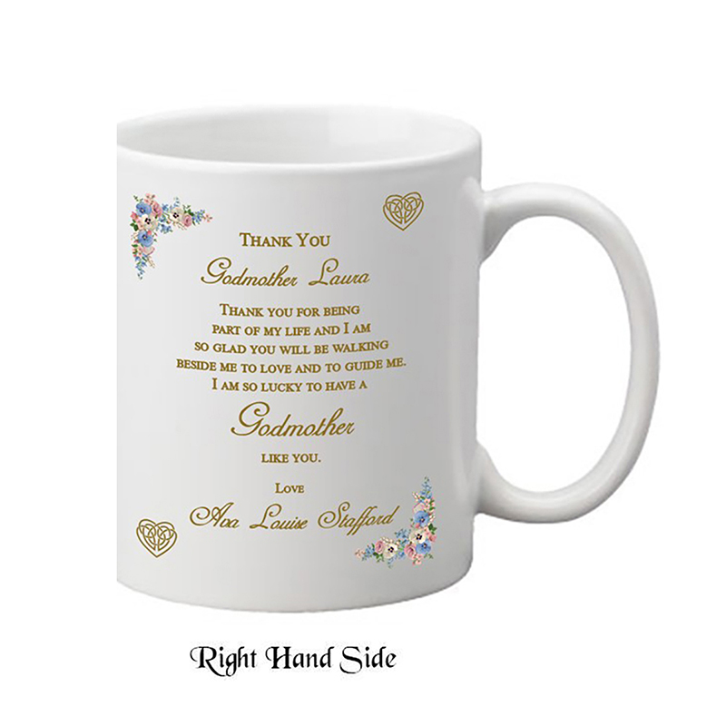 Customised Godmother Mug Gift - Mothers Love knot