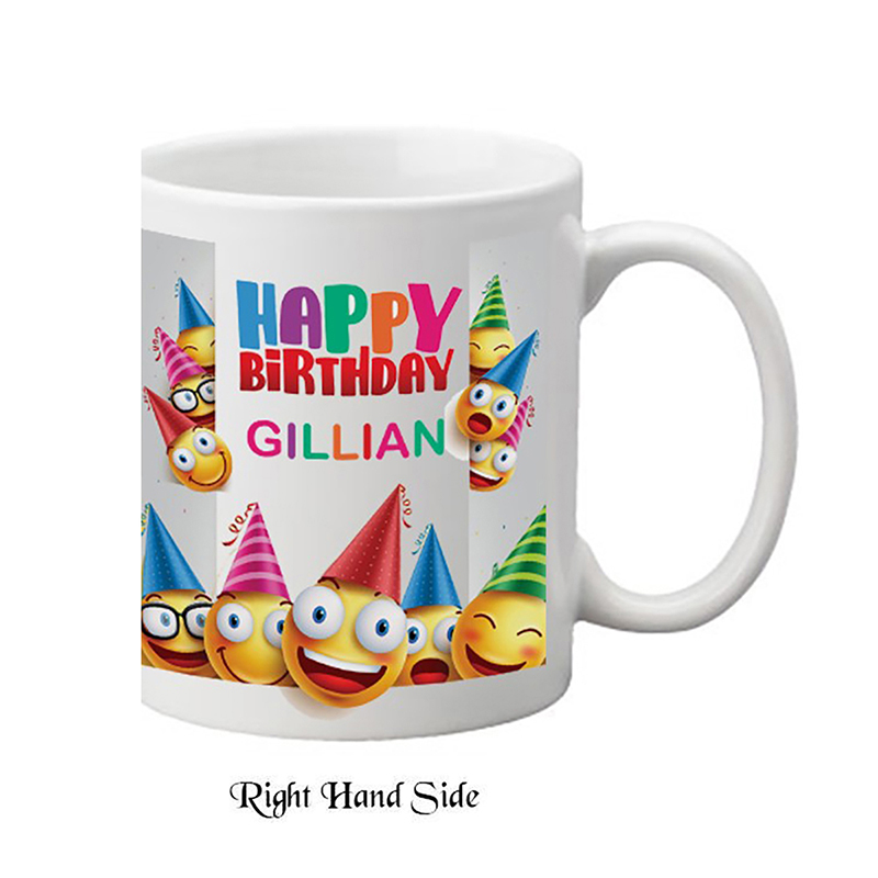 Customised Birthday Mug Gift - Emoji party