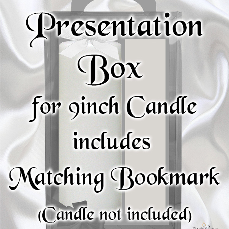 Acetate 9inch Presentation Box (does not include candle)