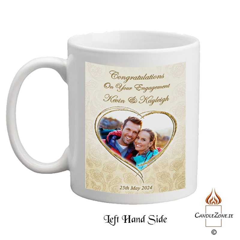 Customised Mug Gift - Ornate heart with Photo