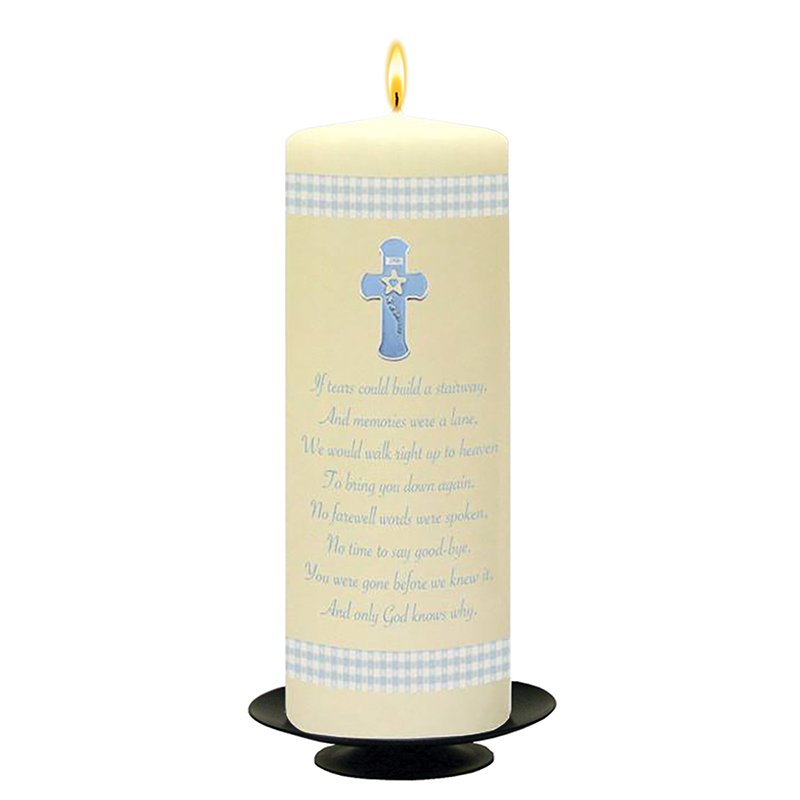Customised - Baby Blue Gingham with Photo
