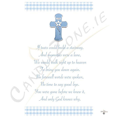 Customised - Baby Blue Gingham with Photo