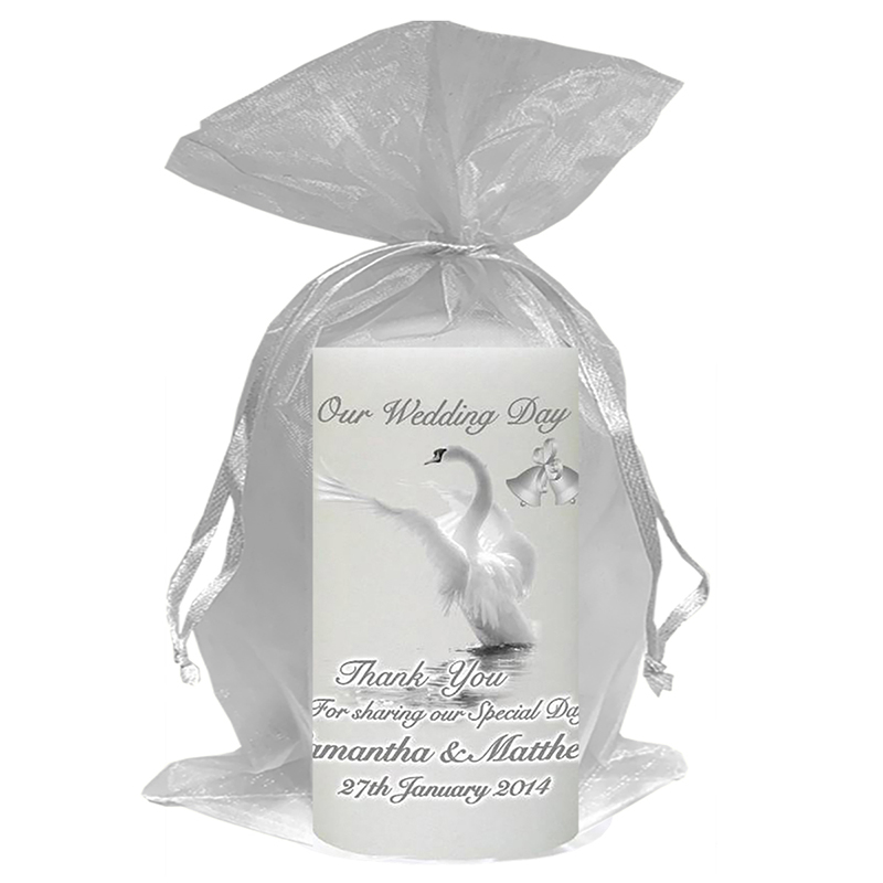 Customised Thank you Wedding Favour - The Swan