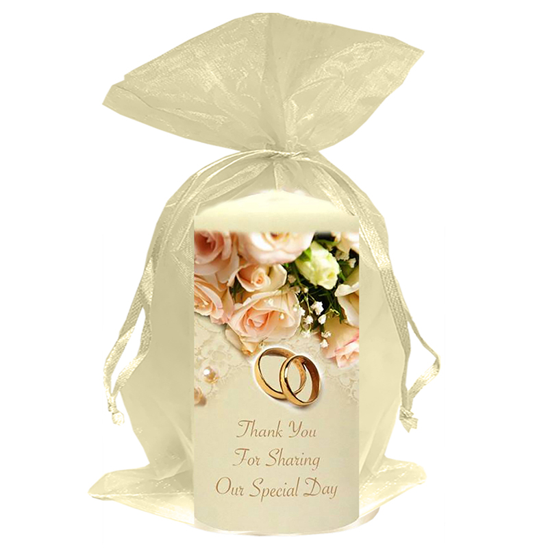 Customised Thank you Wedding Favour - Pearl