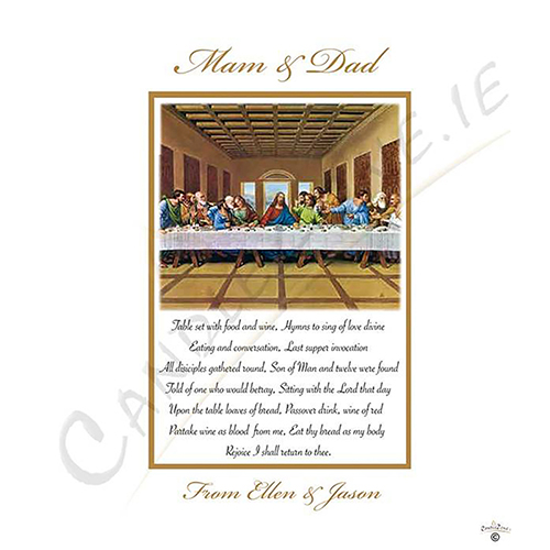Personalatised Easter Gift Candle - Last Supper