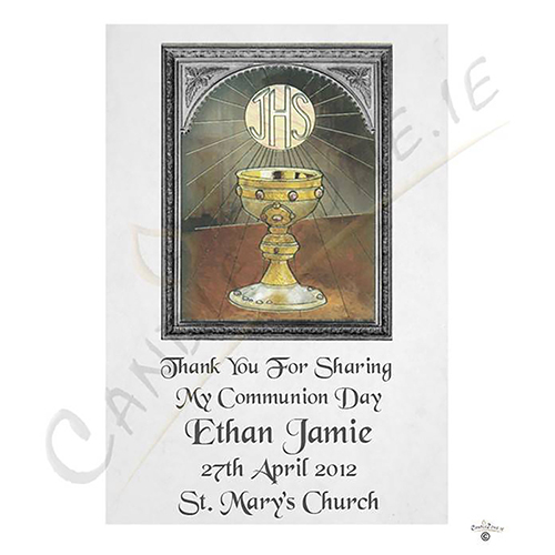 Customised 1st Holy Communion Favour - Silver Chalice
