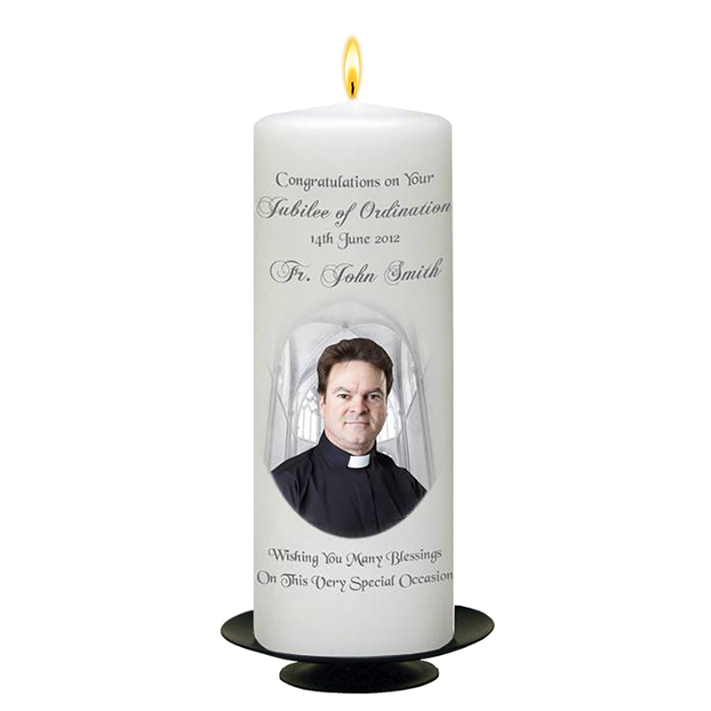 Customised Ordination Candle Gift - Ordination (General) with Photo