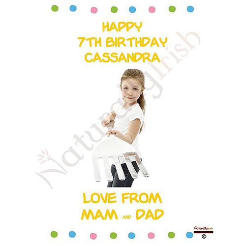 Customised Birthday Candle - Age 7 - Animal Party & Photo