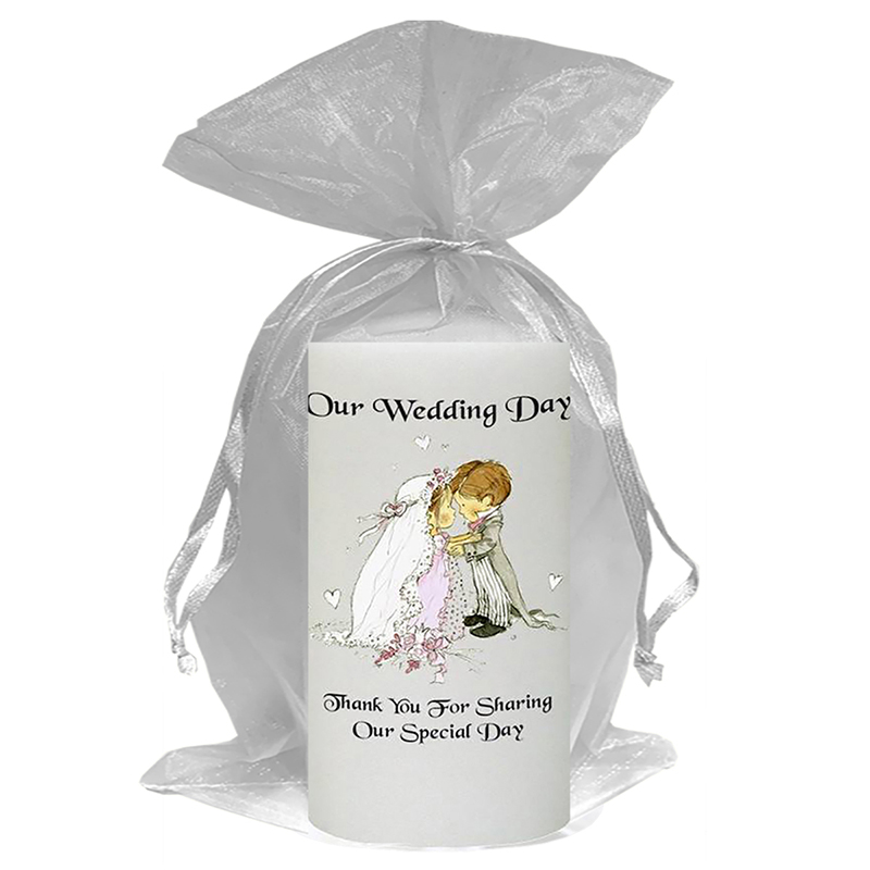 Customised Thank you Wedding Favour - Mr & Mrs 1st Kiss Silver