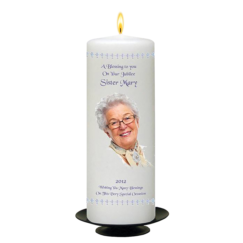 Customised Ordination Candle Gift - Jubilee Ordination with Photo