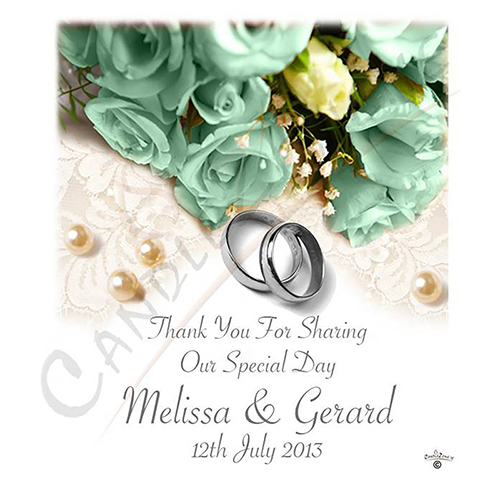 Customised Thank you Wedding Favour - Pearls