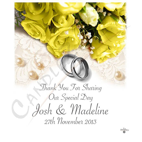 Customised Thank you Wedding Favour - Pearls