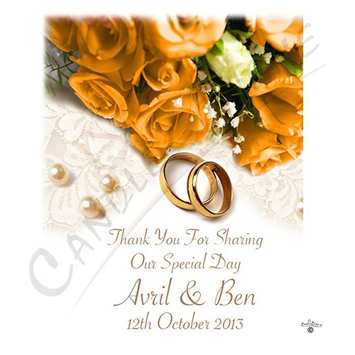 Customised Thank you Wedding Favour - Pearls