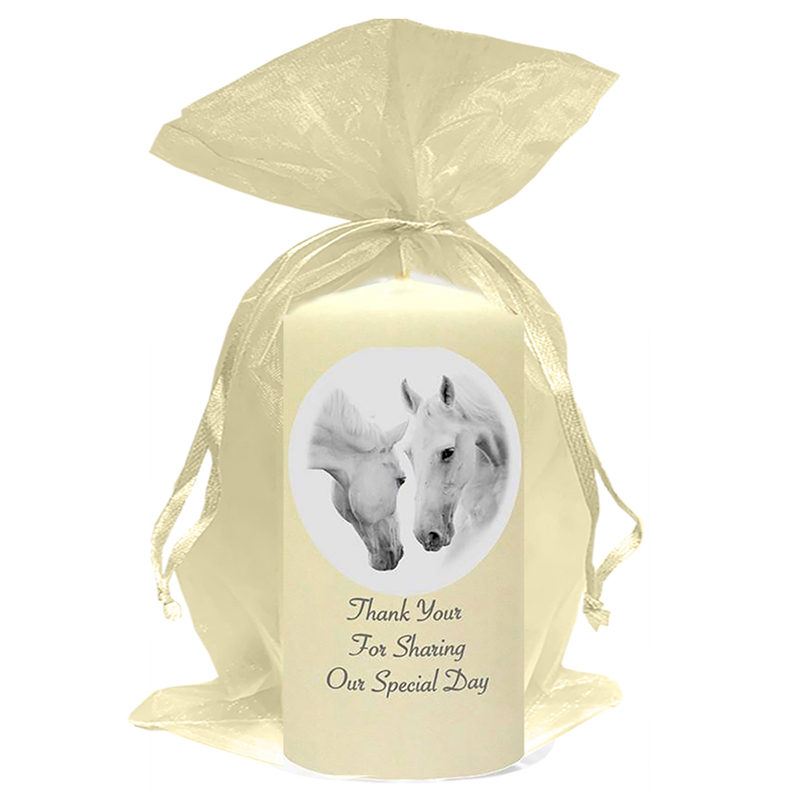 Customised Thank you Wedding Favour - Wild Horses Silver Script