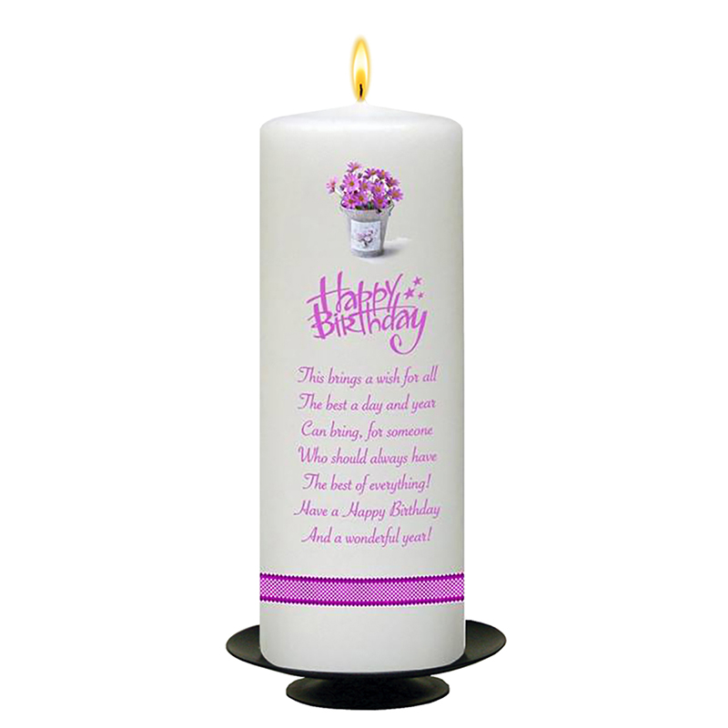 Customised Birthday Candle - Surprise Watercan & Flowers