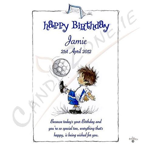 Customised Birthday Candle - Football Boy