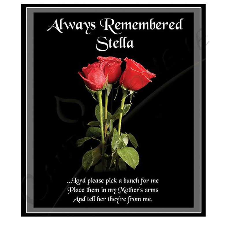 Customised Remembrance Favour Candle - If Roses Grow