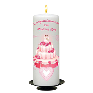 Wedding Candle Gift - Wedding Recipe Cake & Butterflies