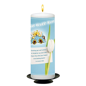 Customised Exam Good Luck Candle Gift - Bouquet & Cat