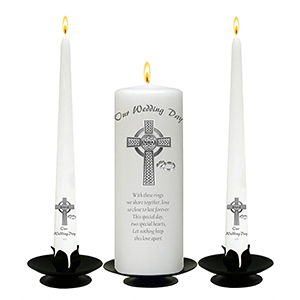 Customised Wedding Candles - Flower Cream